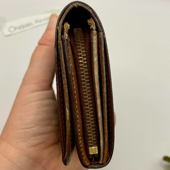 Louis Vuitton Tresor Monogram Wallet Vintage Porte Monnaie Brown Canvas - Picture 4 of 13